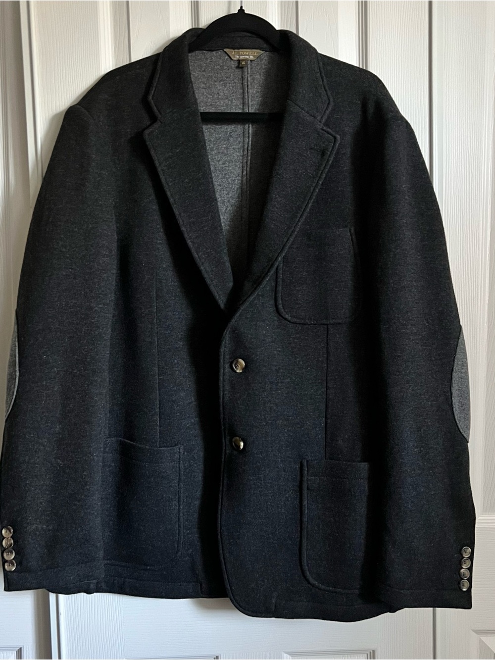 J. L. Powell Mens The Sporting Life Blazer Wool Bld. Elbow Patches Size XL